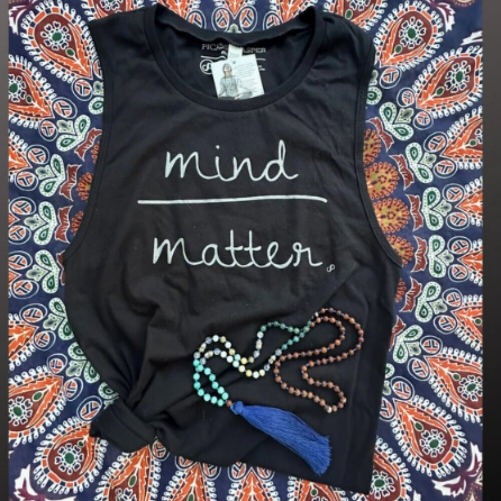 NWT -  Black Muscle Tank  - Yoga - Mind Over Matter